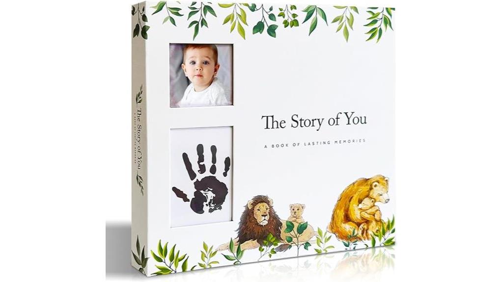 animal themed baby milestone book