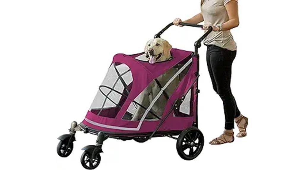 convenient dual entry stroller