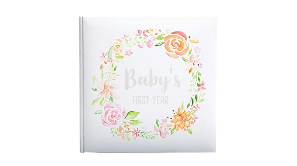 floral themed baby memory book