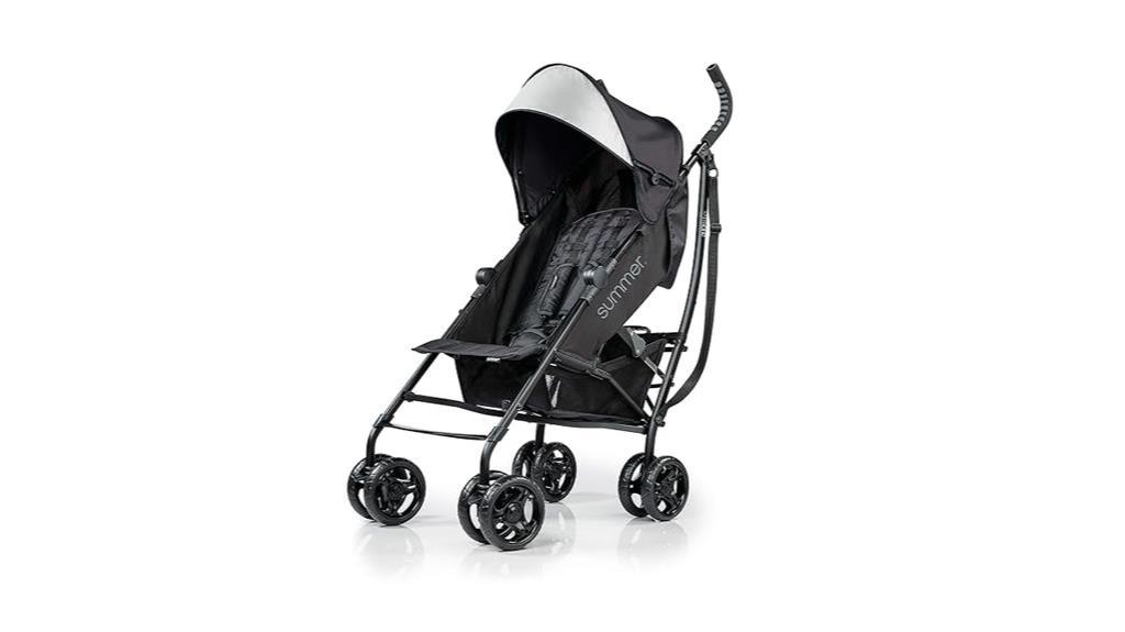 lightweight stroller in blue