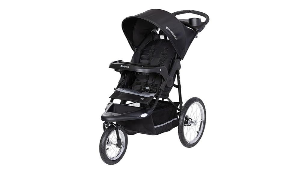 stylish black jogging stroller