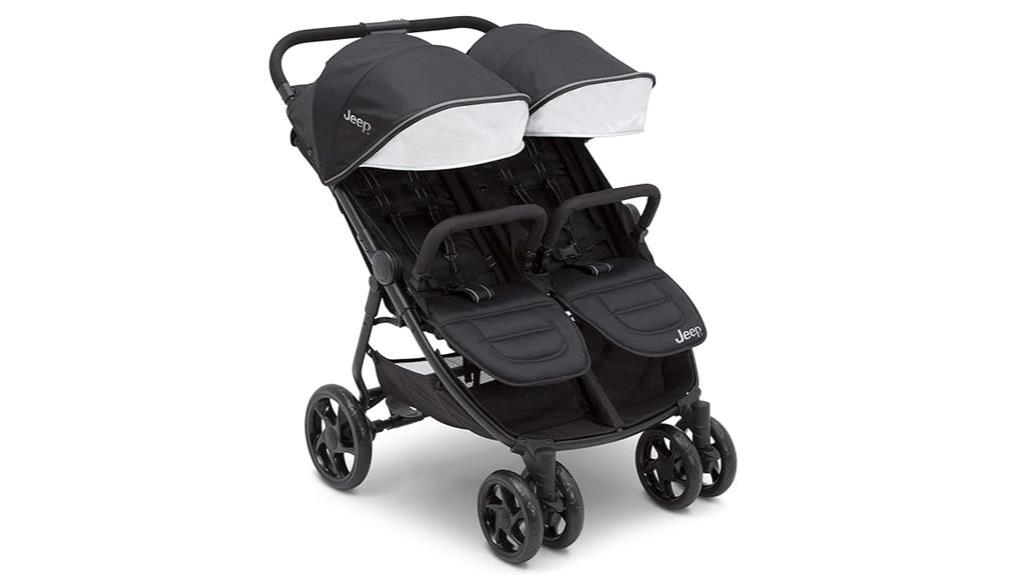 ultralight double stroller midnight