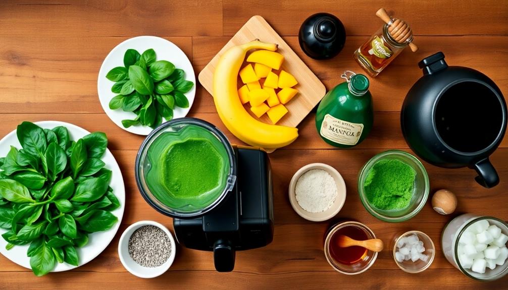 blend greens until smooth