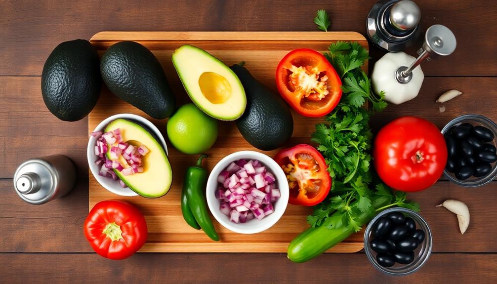 chop avocados into chunks