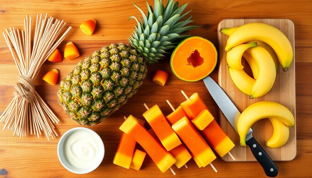 cut fruits into pieces