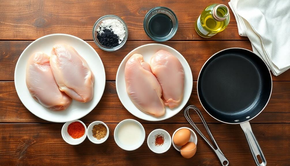 dip chicken in egg