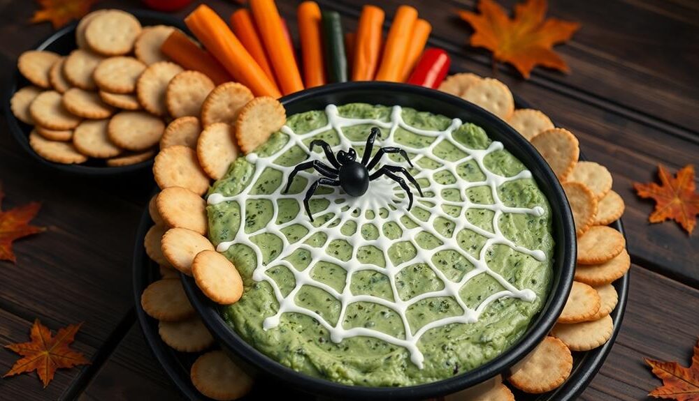 halloween themed spinach dip