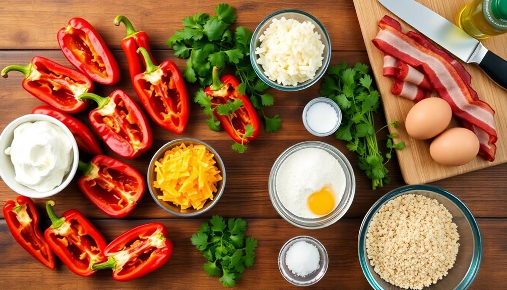 halve the peppers carefully