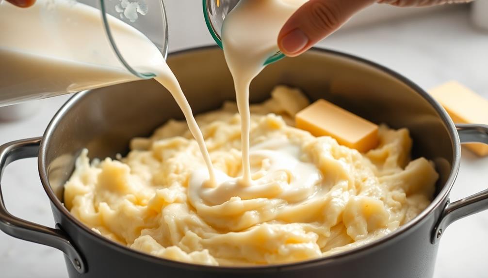 incorporate butter and milk