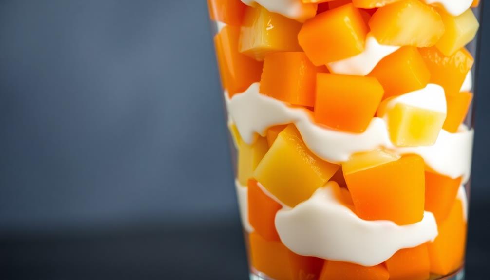 layer yogurt with fruit