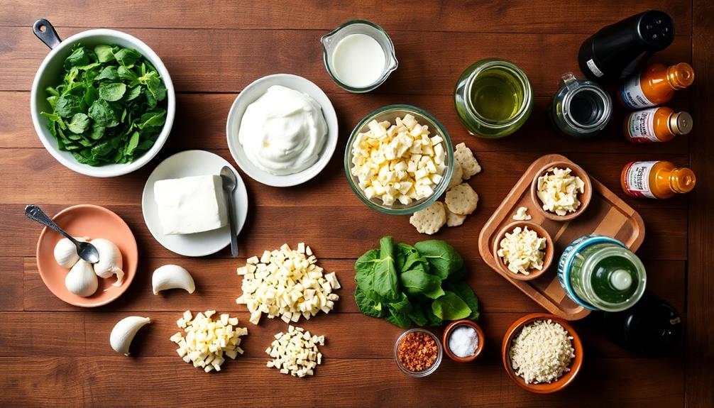 mix cheeses and spices