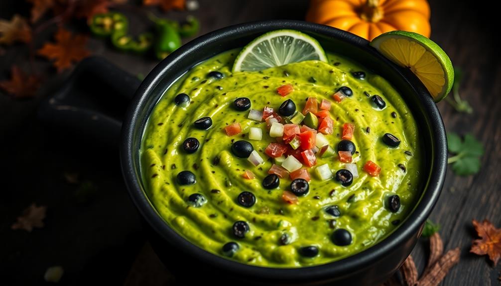 spooky avocado dip recipe