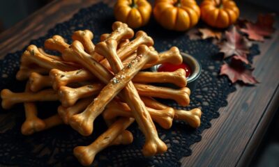 spooky halloween themed breadsticks