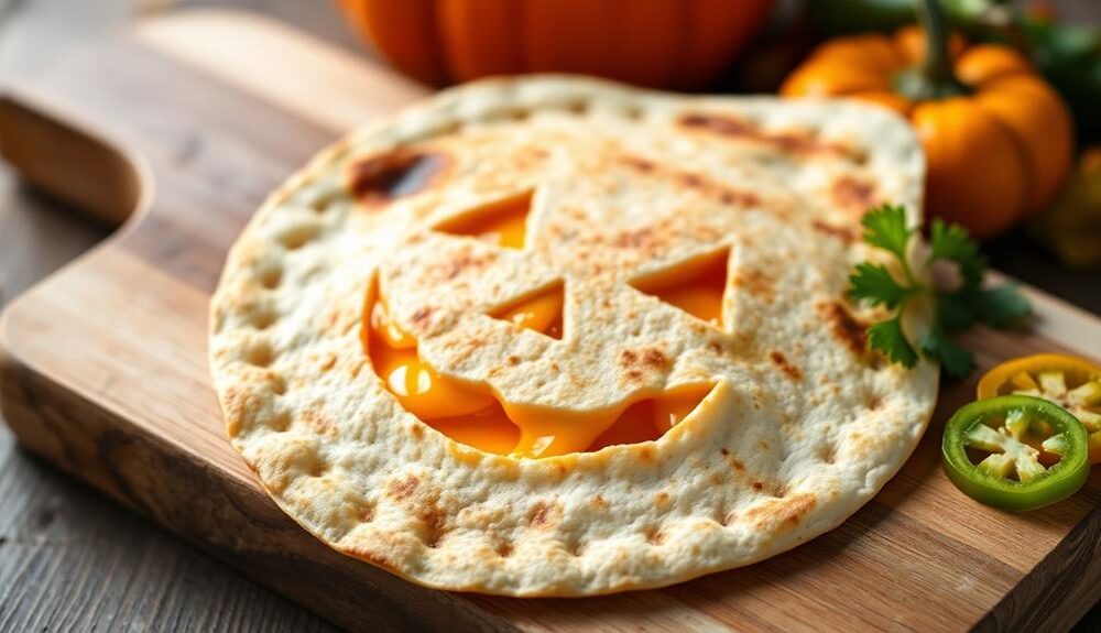 spooky halloween themed quesadillas