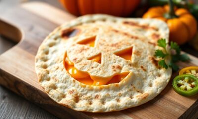 spooky halloween themed quesadillas