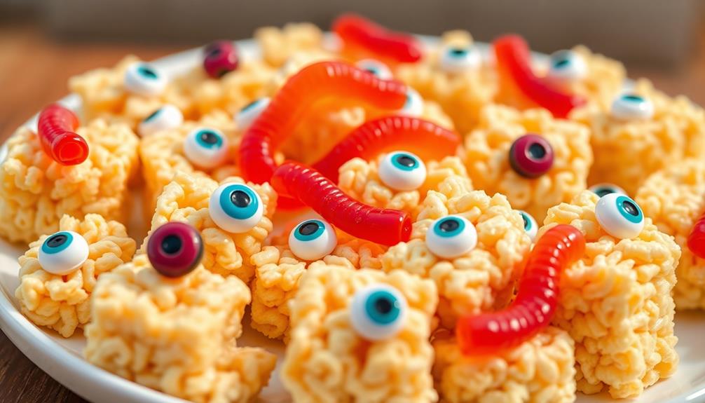 spooky rice krispie treats