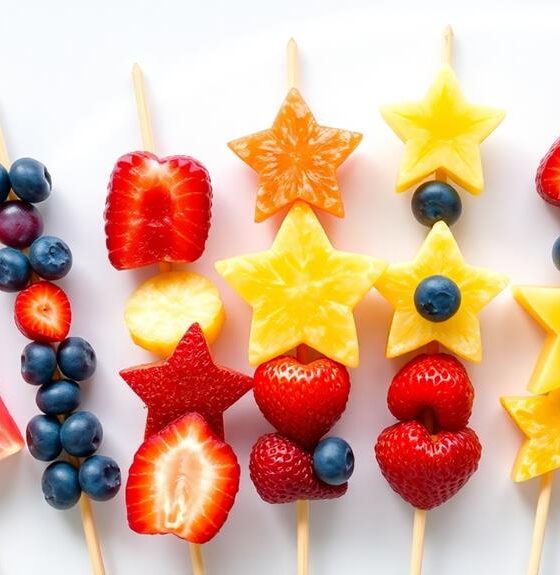 spooky skewered fruit treats