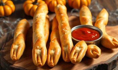 spooky themed breadsticks recipe