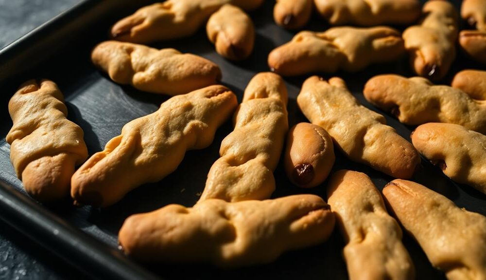 spooky witch finger cookies