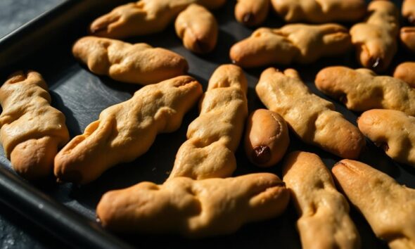 spooky witch finger cookies