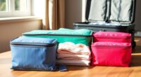 travel organization with packing cubes