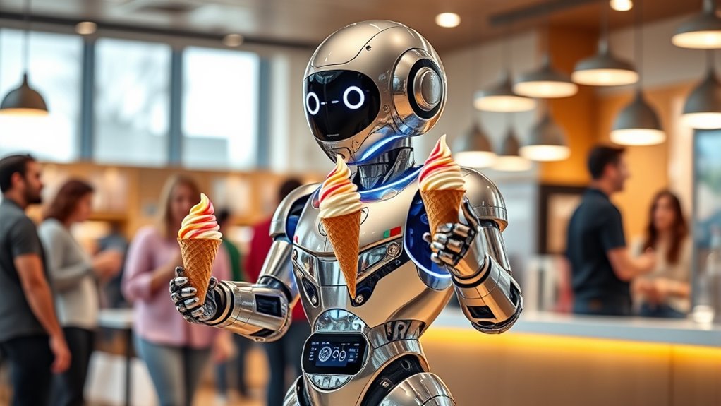 robotic ice cream dispensing