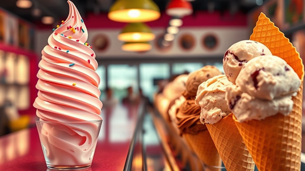soft serve versus hard ice cream