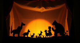 create shadow puppet theater