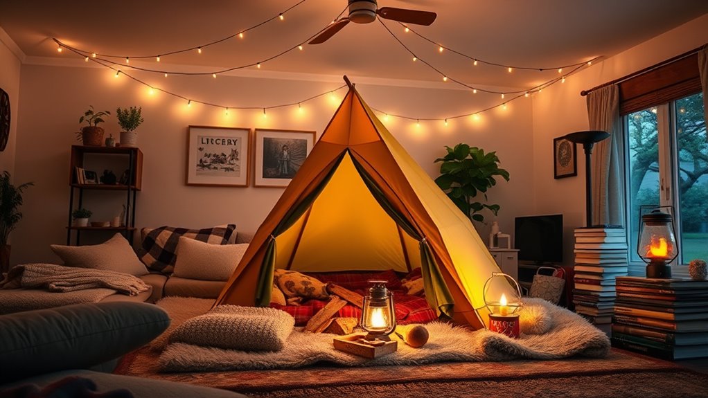 indoor camping adventure fun