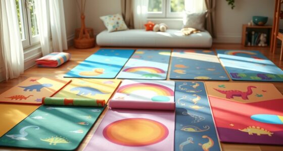 child safe colorful yoga mats