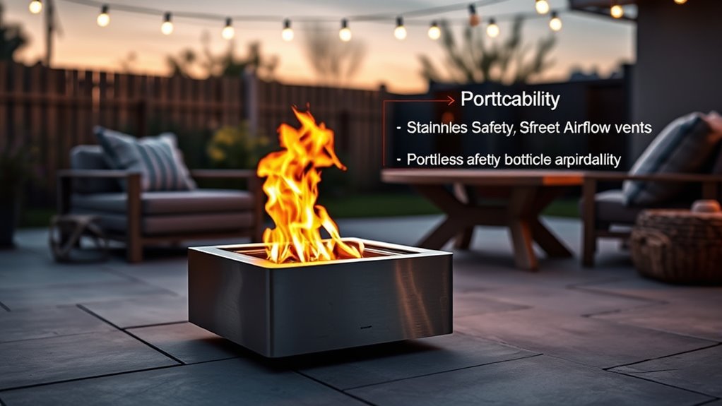 choosing portable fire pits