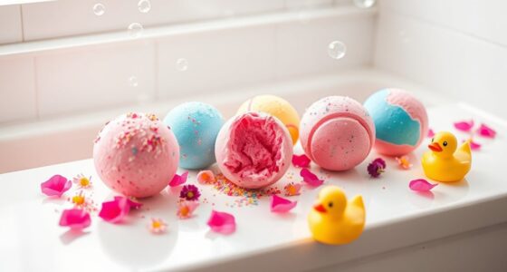 colorful kids bath bomb sets
