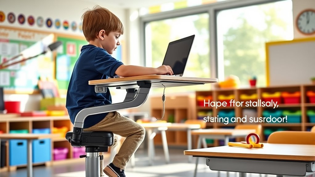 kids adjustable desk features