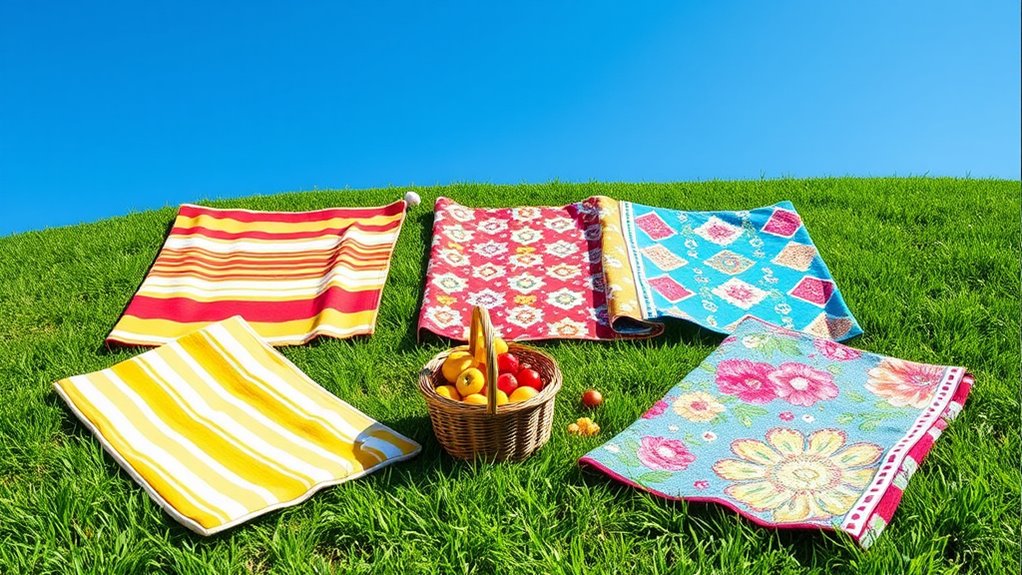 portable comfortable picnic blankets