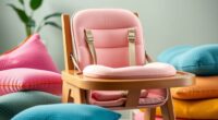 top adjustable high chair cushions
