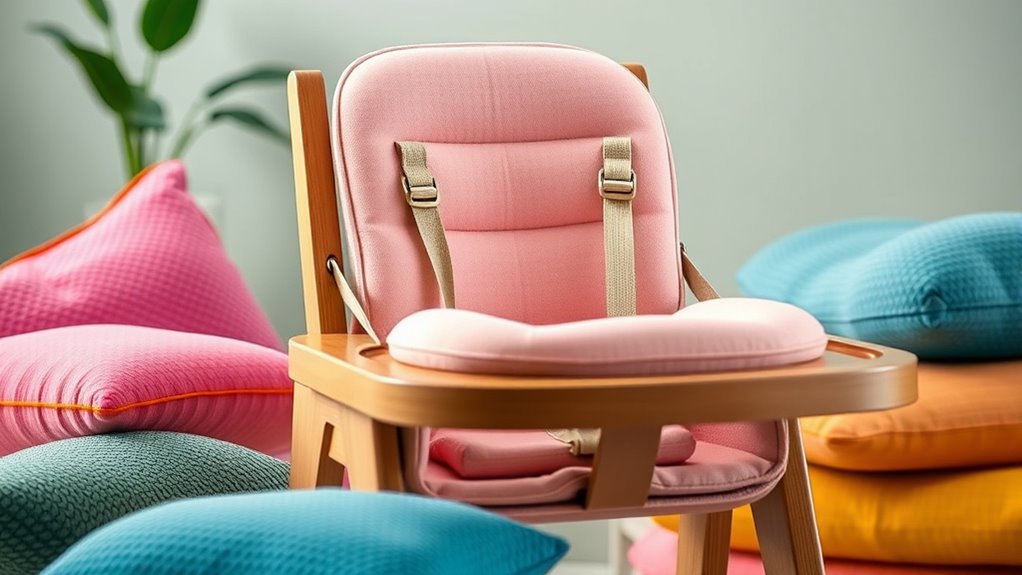 top adjustable high chair cushions