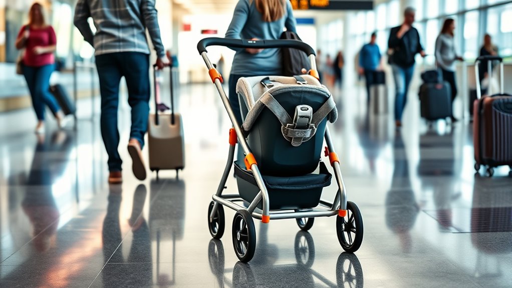 top car seat travel carts