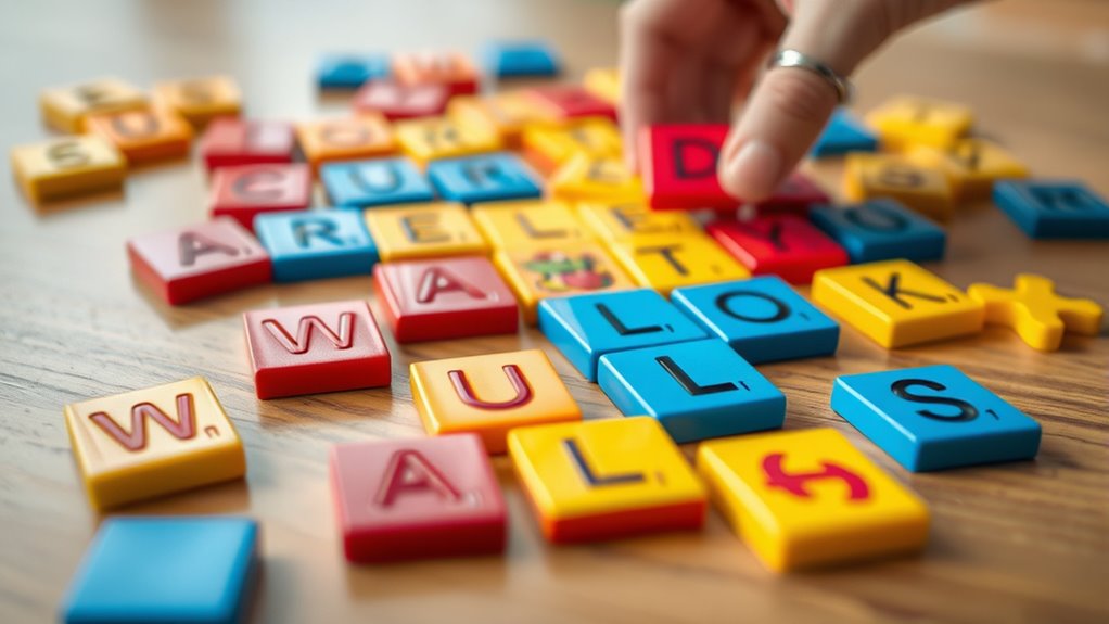 top word building tile sets