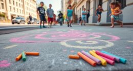 colorful street chalk games