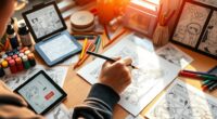 drawing and storytelling skills