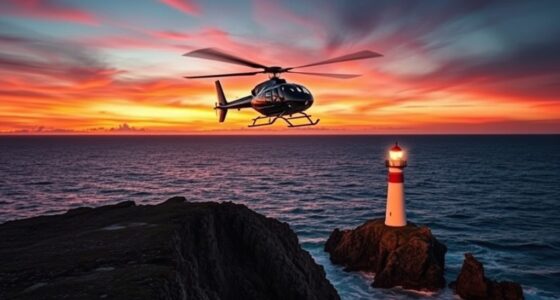 from helicopter to lighthouse