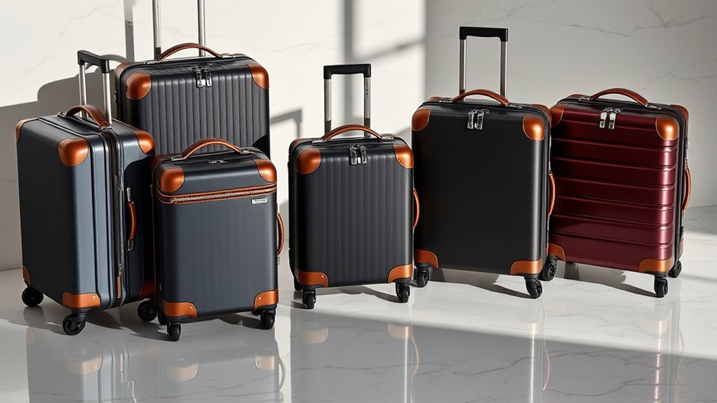 luxury durable travel luggage