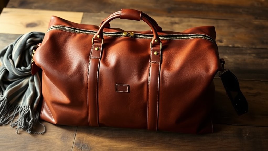 luxury leather travel bags