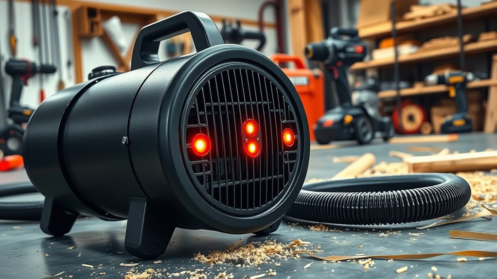 powerful large capacity maneuverable vacuum