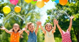 water balloon toss fun