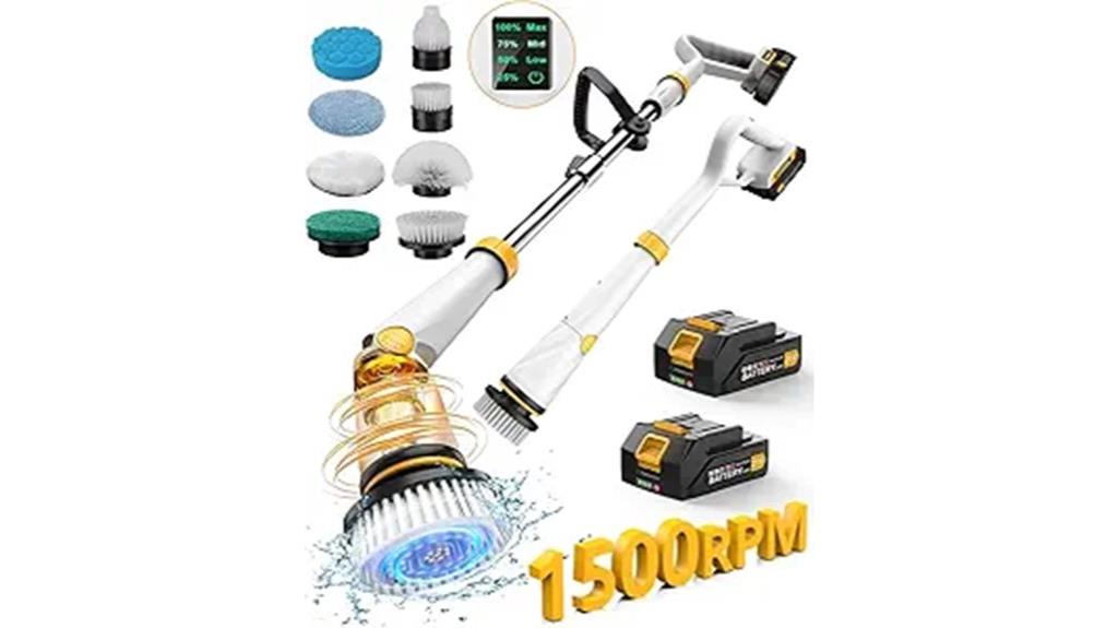 electric scrubber with twin batteries
