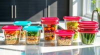 top glass food storage
