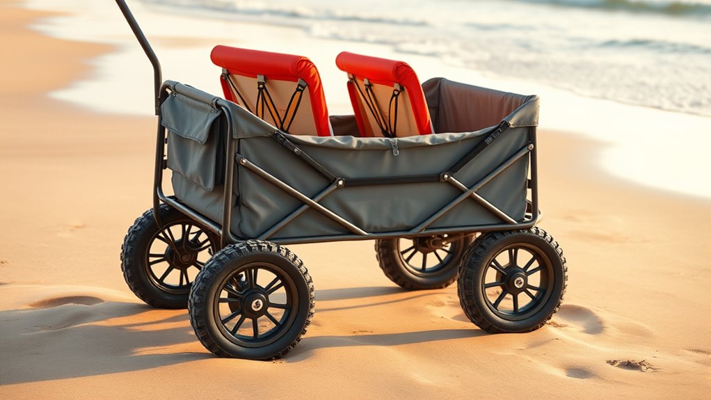 beach sand stroller features