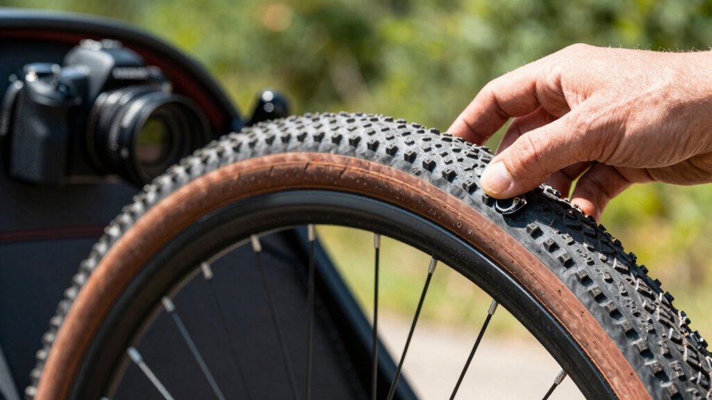 check tire pressure and tread