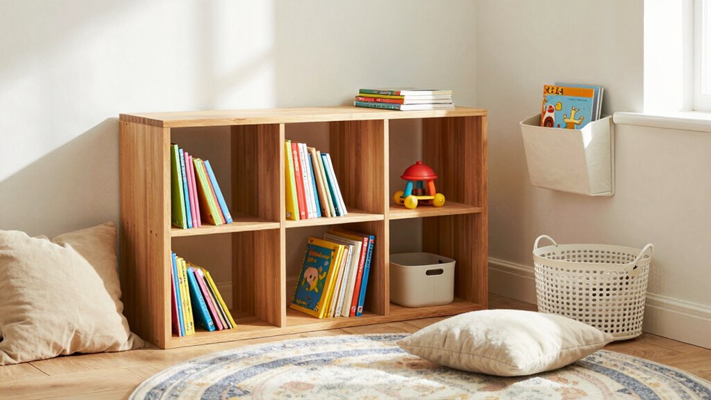 child friendly organized book storage